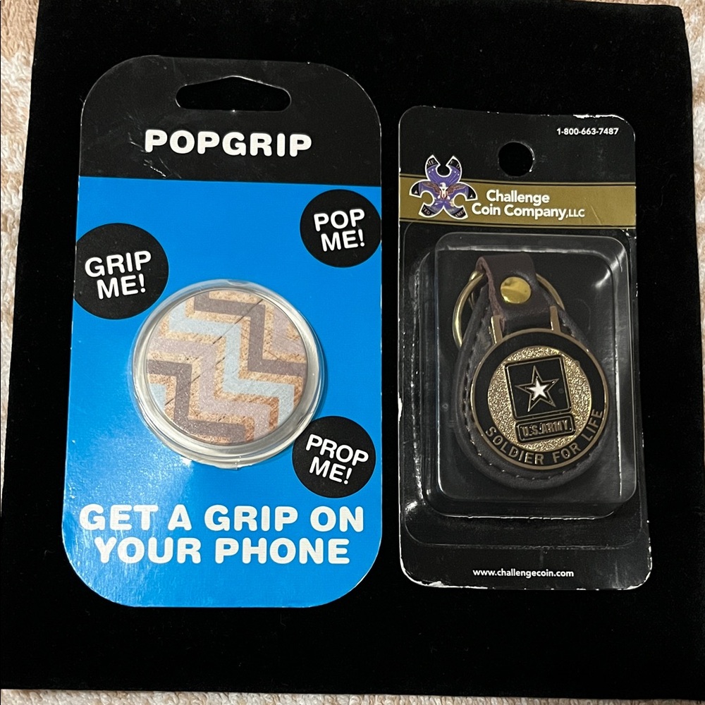 U.S. Army PopGrip - Gold and Silver Zigzag